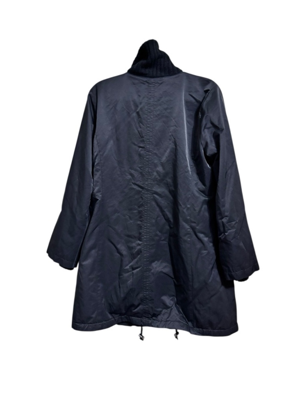 Eileen fisher womens long sleeve coat size xs jacket solid black long length - Picture 2 of 4